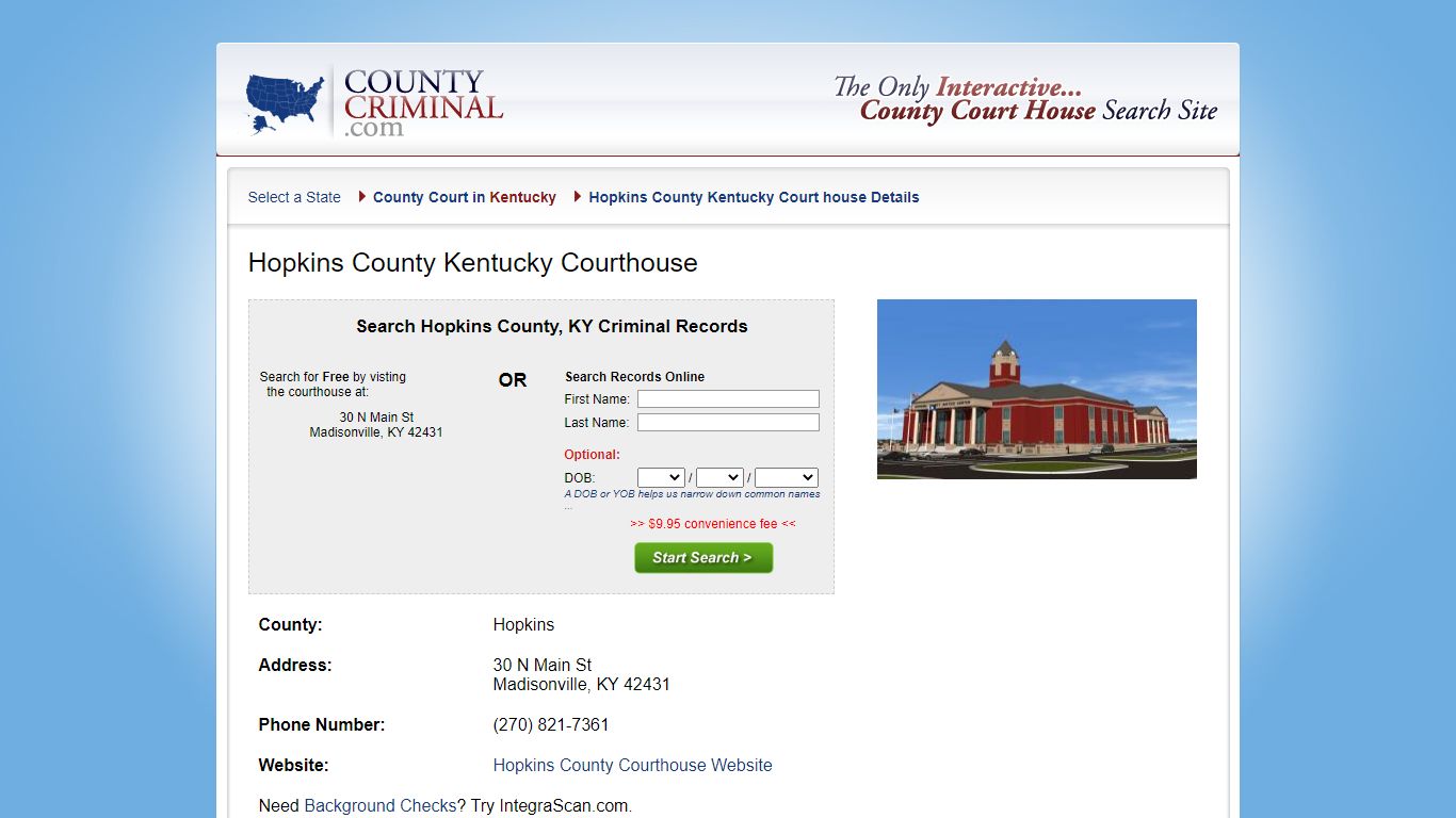 Hopkins County Criminal Court - KY - CountyCriminal.com
