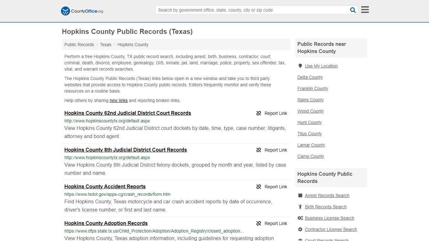 Public Records - Hopkins County, TX (Business, Criminal ...